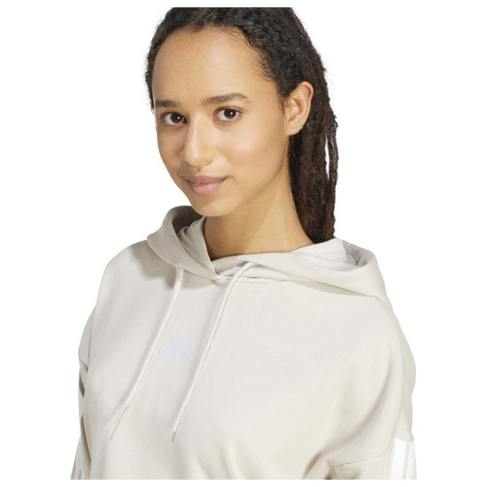 Adidas Γυναικείο φούτερ Essentials 3-Stripes French Terry Cropped Hoodie